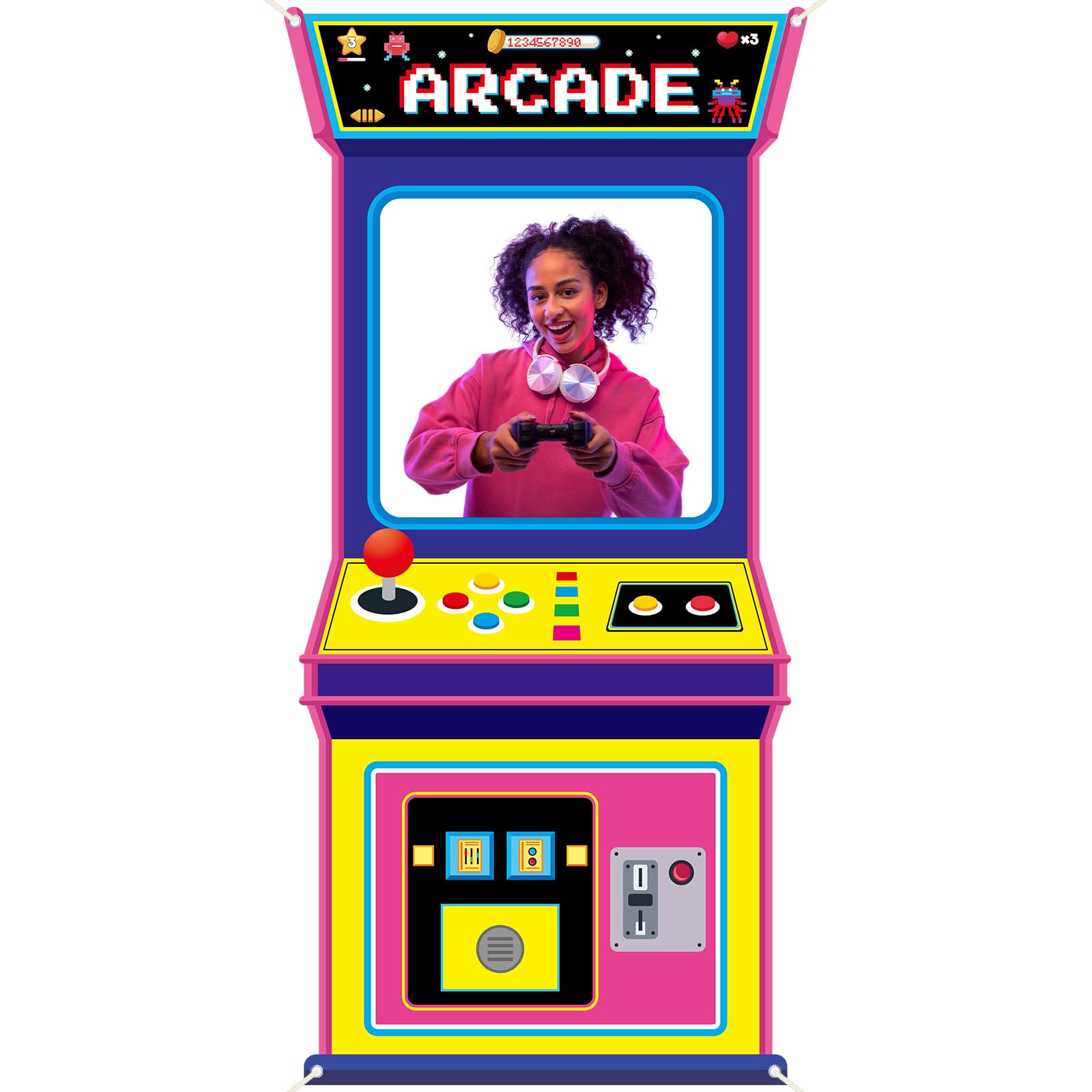 Retro Gaming Events - Ретро-фон для фото с видеоиграми и
