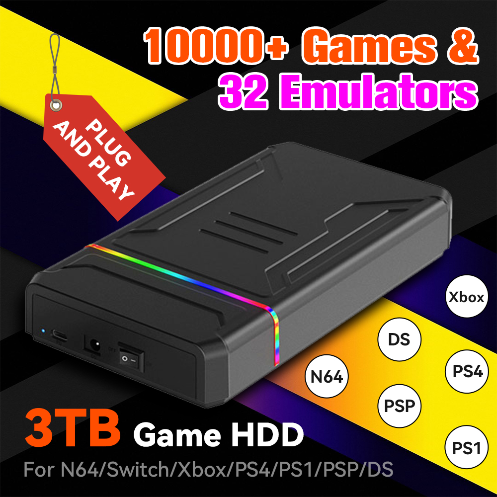 Retro Gaming Hard Drive - Внешний игровой жесткий диск 3 ТБ