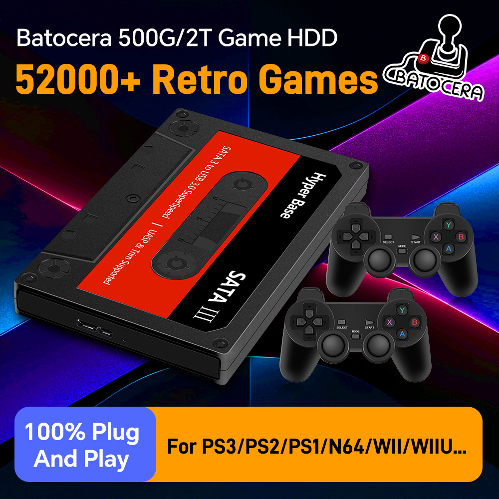 Retro Gaming Hard Drive - Внешний игровой жесткий диск Batocera 500G