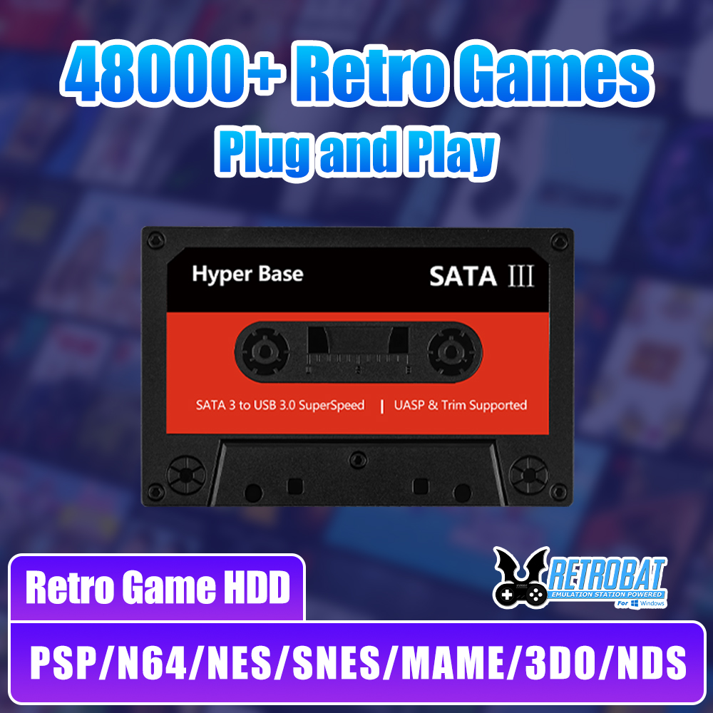 Retro Gaming Hard Drive - Игровой жесткий диск Batocera 500G, встроенный