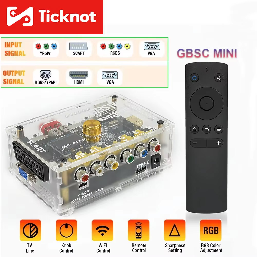 Retro Gaming Hard Drive - TicKnot GBS Control GBSC MINI видеоконвертер
