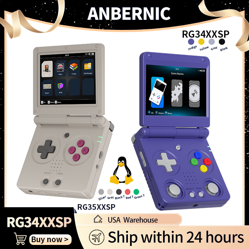 Anbernic RG34XXSP RG35XXSP Пер – обзор и цена Retro Gaming Linux