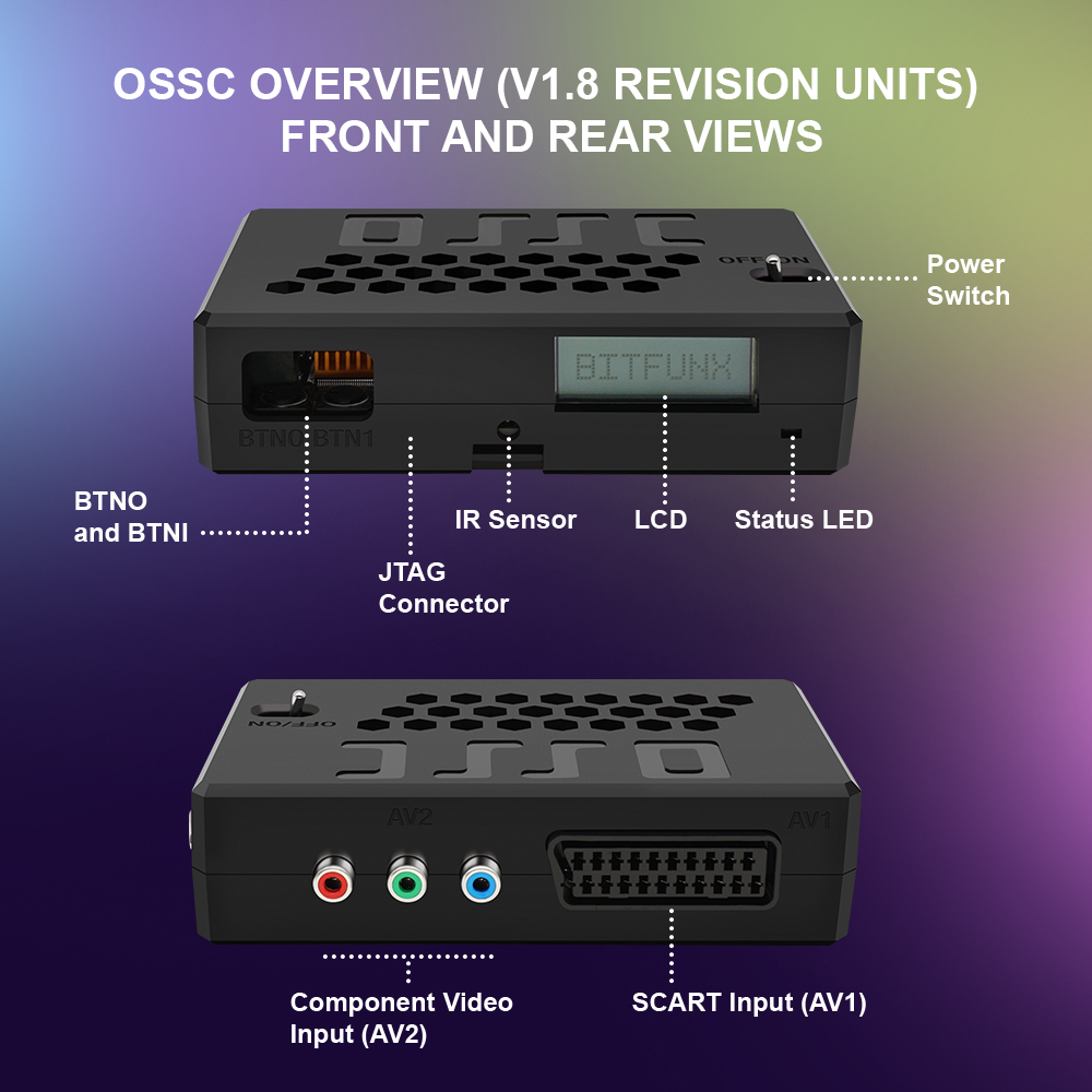 Bitfunx OSSC HW V1.8 Конвертер – обзор и цена Retro Gaming Hard Drive